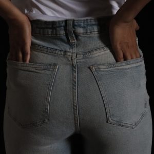 شلوار بوتکات آبی یخی